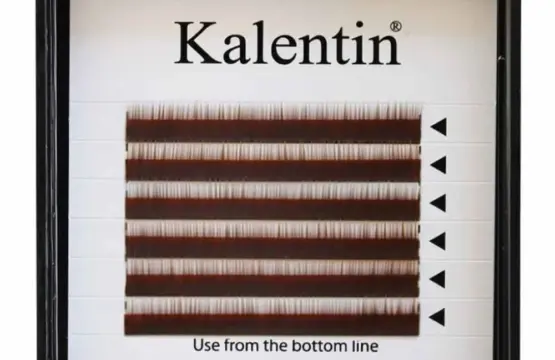 Kalentin Extensión de Cejas De Curva Abierta Marrón 6mm